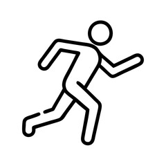 running arm swing icon, running arm swing line art - simple line art of running arm swing, perfect for running arm swing logos and icons and themed design 
