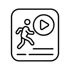 running playlist icon, running playlist line art - simple line art of running playlist, perfect for running playlist logos and icons and themed design 