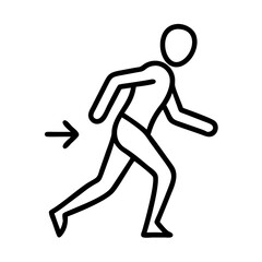 running posture guide icon, running posture guide line art - simple line art of running posture guide, perfect for running posture guide logos and icons and themed design 