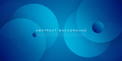 Abstract geometric circle background art design with blue color pattern background. Eps10 vector