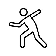 stretching before jogging icon, stretching before jogging line art - simple line art of stretching before jogging, perfect for stretching before jogging logos and icons and themed design 