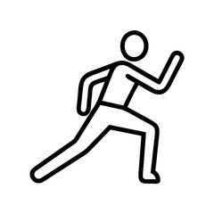 stretching before jogging icon, stretching before jogging line art - simple line art of stretching before jogging, perfect for stretching before jogging logos and icons and themed design 