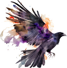 Gothic Raven Clipart Vector Illustration
