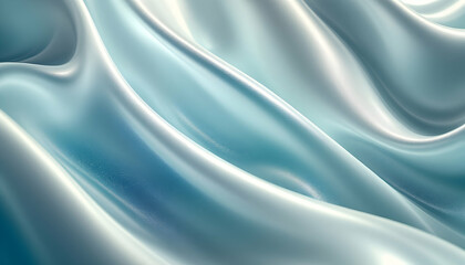 Fototapeta premium Elegant Light Blue Silk Fabric Texture Background