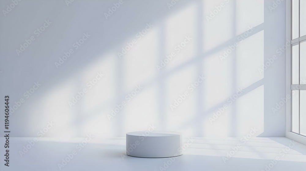 Poster geometric elegance, a minimalistic design featuring subtle patterns on a pristine white backdrop, cr
