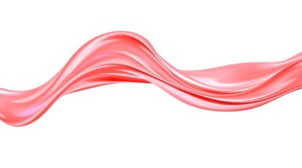 Red wavy abstract liquid wave on white background