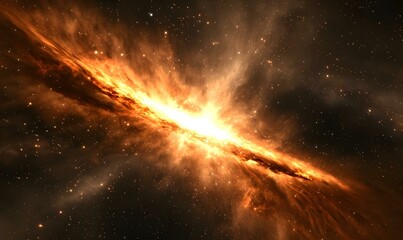 Galactic Splendor, a stunning 3D representation showcasing a vibrant segment of the Milky Way, filled with swirling stars and cosmic dust.