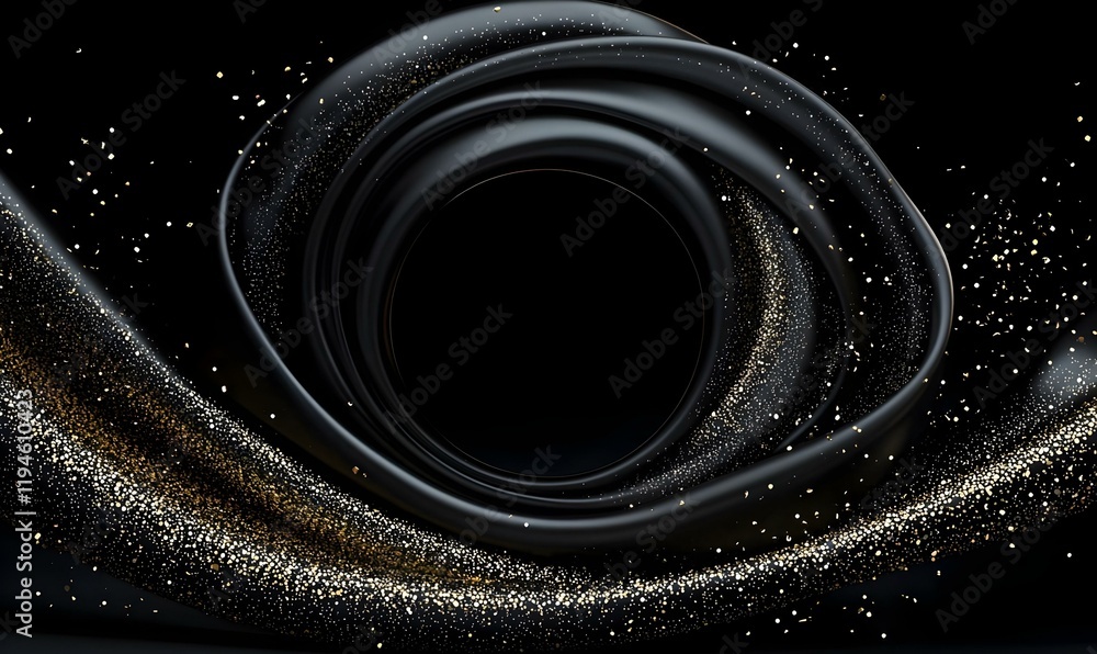 Poster bold brushstroke on black canvas, a striking abstract composition featuring dynamic strokes and deep