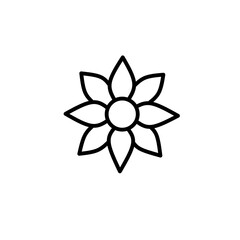 Beautiful Flowers Thin Icons Bundle.