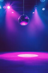 Disco Ball Underneath the Lights of a Nightclub