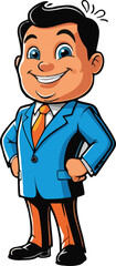 business cartoon character design vector illustration white background
