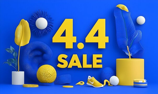 Bright yellow sale announcement with bold text, eye-catching gradient background, designed to attract attention and promote discounts.