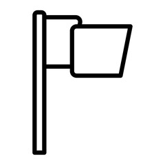 Election Flag Vector Line Icon Design