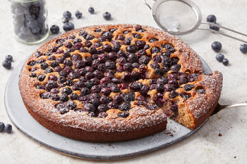 Buckwheat Almond and Blueberry Cake