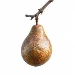 Ripe brown pear branch studio shot