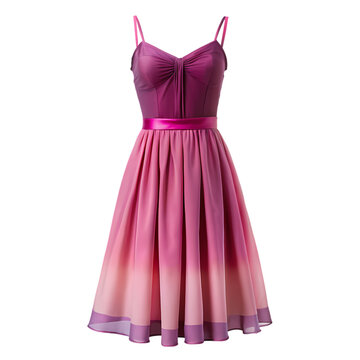 Women pink and purple dress