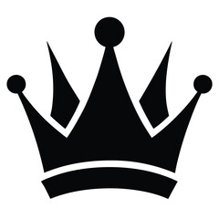 Crown silhouette vector black and white