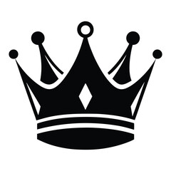 Crown silhouette vector black and white