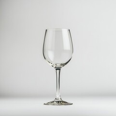 Fototapeta premium Empty wine glass, studio shot, white background
