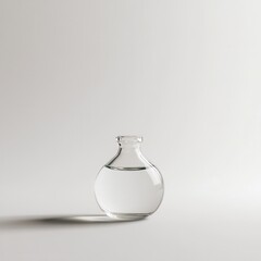 Glass bottle water studio minimalist background