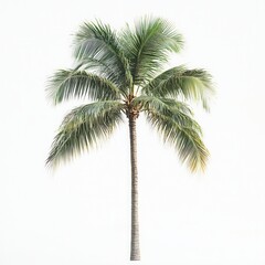 Obraz premium Tropical Palm Tree Isolated White Background