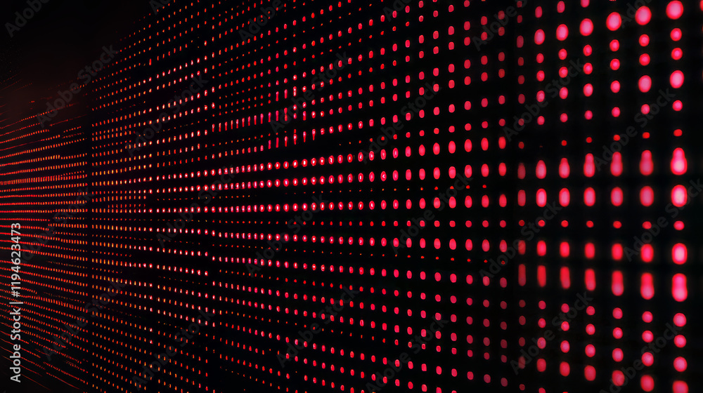 Poster vaporwave red laser grid angle on black background. vector illustration of abstract mesh pattern. re