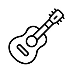 acoustic guitar with capo icon, acoustic guitar with capo line art - simple line art of acoustic guitar with capo, perfect for acoustic guitar with capo logos and icons and themed design 