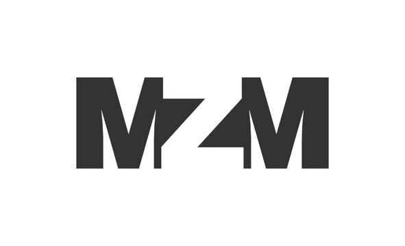 MZM logo design. Initial letter M Z M bold font style for tech startups, consulting, corporate branding. Creative company name, headlines typography identity, trendy logotype.
