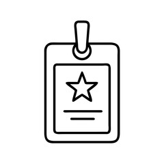 backstage access pass icon, backstage access pass line art - simple line art of backstage access pass, perfect for backstage access pass logos and icons and themed design 