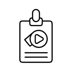 backstage pass icon, backstage pass line art - simple line art of backstage pass, perfect for backstage pass logos and icons and themed design 