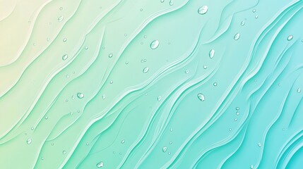 Fototapeta premium Refreshing Water Ripple Pattern with Suspended Drops in Soft Colors
