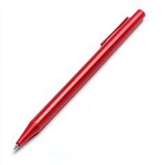 Red pen, white background, writing tool, office stationery