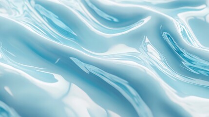 Close-Up Illustration of Light Blue Water Ripples in Motion