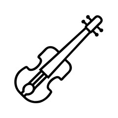 Obraz premium electric violin icon, electric violin line art - simple line art of electric violin, perfect for electric violin logos and icons and themed design 