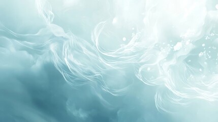 Obraz premium Delicate Blue Water Illustration with Rippling Light Effects