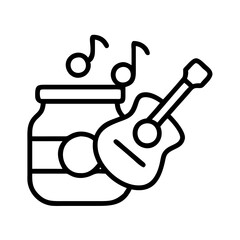 jam session icon, jam session line art - simple line art of jam session, perfect for jam session logos and icons and themed design 