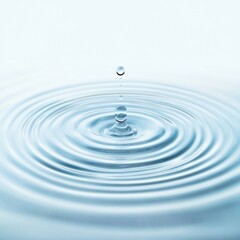 Abstract Blue Water Surface with Gentle Ripples and Light Reflection