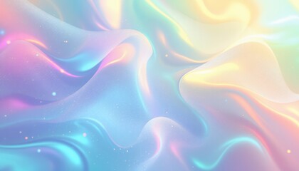 Obraz premium Pastel Dream: Abstract Iridescent Waves