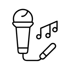 open mic night icon, open mic night line art - simple line art of open mic night, perfect for open mic night logos and icons and themed design 