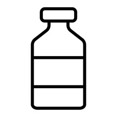Ampoule Vector Line Icon Design
