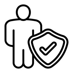 Prevention Vector Line Icon Design