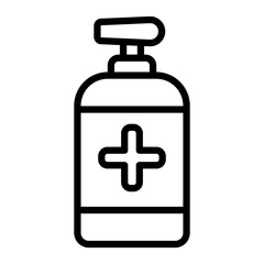 Sanitizer Vector Line Icon Design