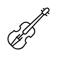 Obraz premium violin icon, violin line art - simple line art of violin, perfect for violin logos and icons and themed design 