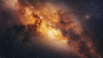 Stunning view of a vibrant galaxy filled with cosmic clouds and stars