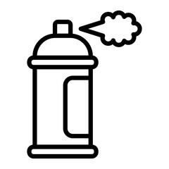 Spray Paint Vector Line Icon Design