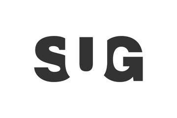 SUG logo design. Initial letter S U G bold font style for tech startups, consulting, corporate branding. Creative company name, headlines typography identity, trendy logotype.