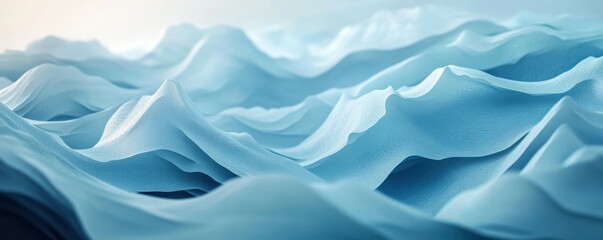 A serene design with overlapping waves of blue and white resembling the ocean, 4k photo.