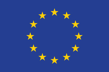 flag of european union. eu flag with correct dimension and standard colours. vector illustration.