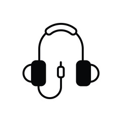 Headphone vector icon stock illustration
