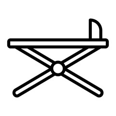 Ironing Board Vector Line Icon Design